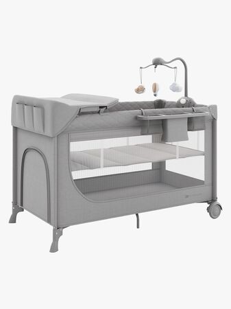 Kinderkraft LEODY UP Resesäng med Tillbehör, Grey