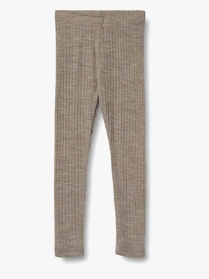Wheat Agi Leggings Merinoull, Khaki Melange