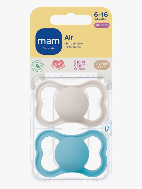 MAM Air Silikon Nappar 6-16m, Blå