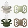 BIBS Supreme Napp 4-Pack Silikon Stl 2, Sand/Sage/Huntergreen/Dark Oak