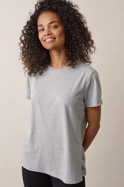 Boob Gravid/Amning T-Shirt, Grey Melange
