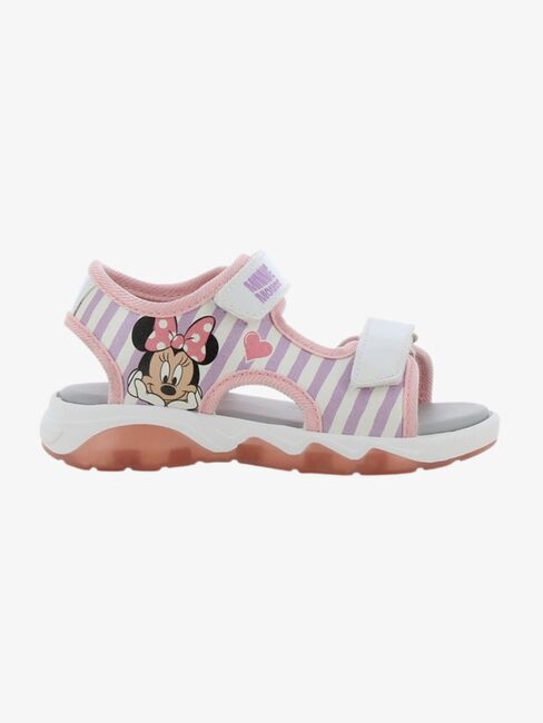 Disney Mimmi Pigg Blinkande Sandaler, White/Light Pink