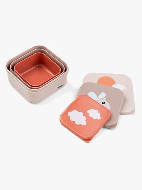 Done By Deer Happy Clouds Snackslådor 3-pack, Powder