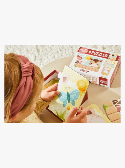 Barbo Toys  Rör & känn Pussel Bondgårdsvänner 4-i-1