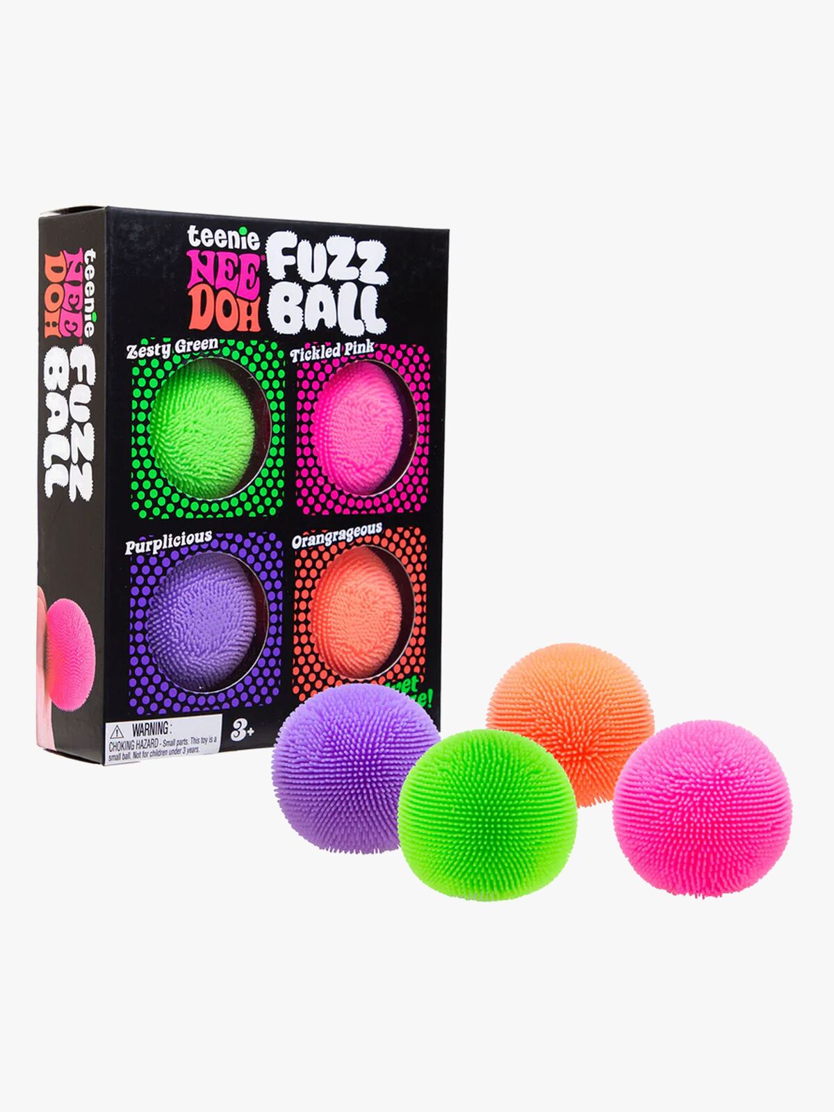NeeDoh Teenie Fuzz Stressbollar 4-Pack