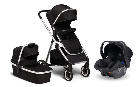 Beemoo Pro Duo Duovagn Inkl. Axkid Modukid Infant Babyskydd, Black