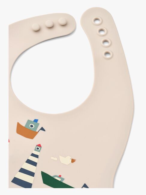 LIEWOOD Ember Mönstrad Haklapp 2-Pack, Sailing/Sandy