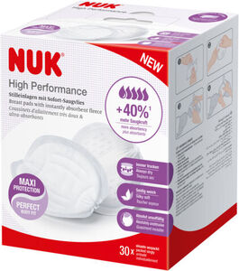 NUK High Performance Amningsinlägg 30-pack, Vit