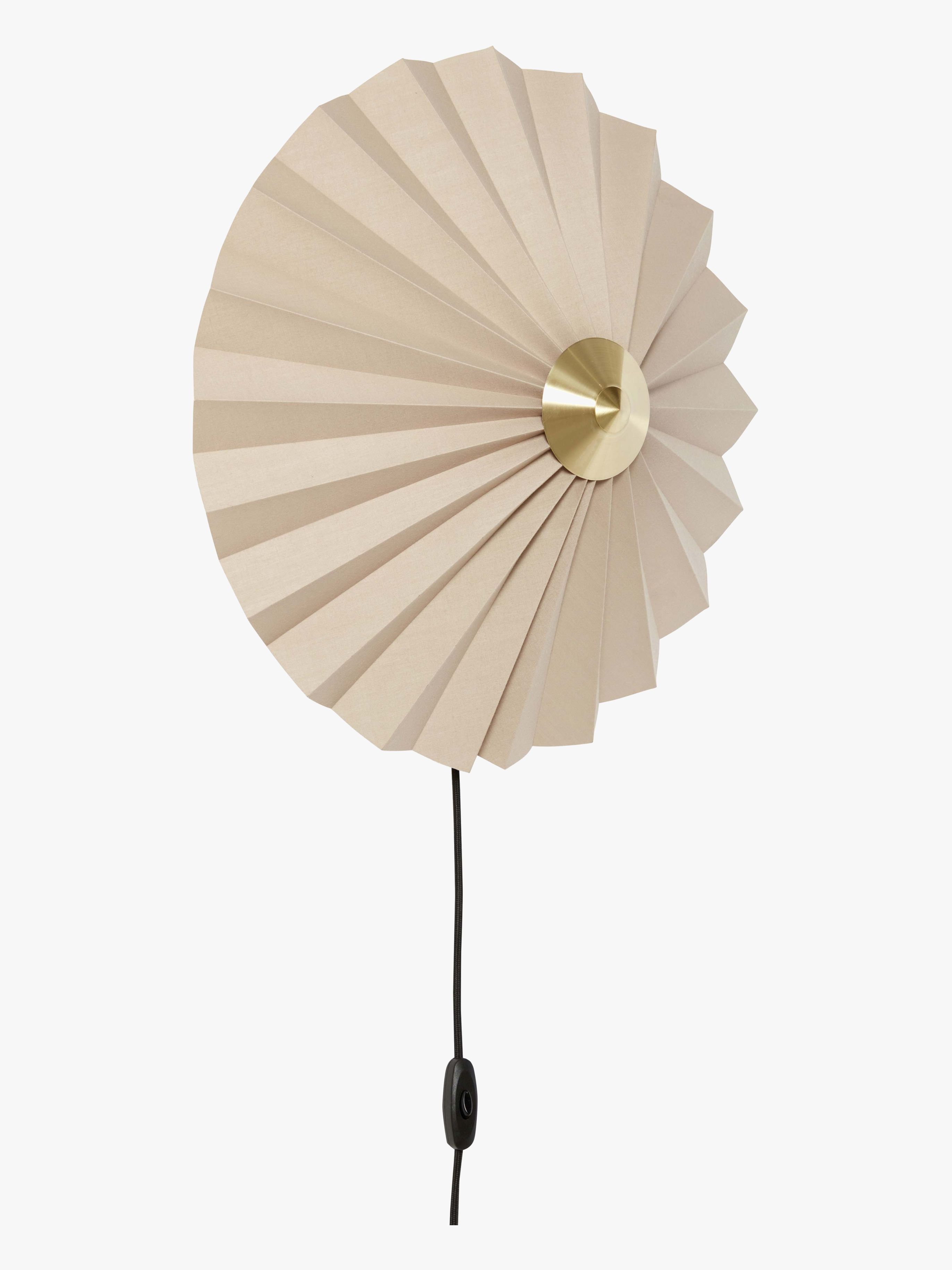 Hübsch Vägglampa Pliss, Beige, Barnrum