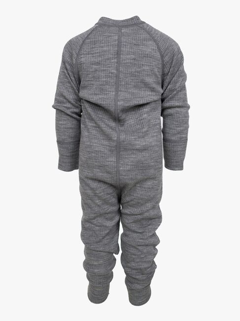 Lindberg Rib Merino Underställsoverall Merinoull, Grey Melange