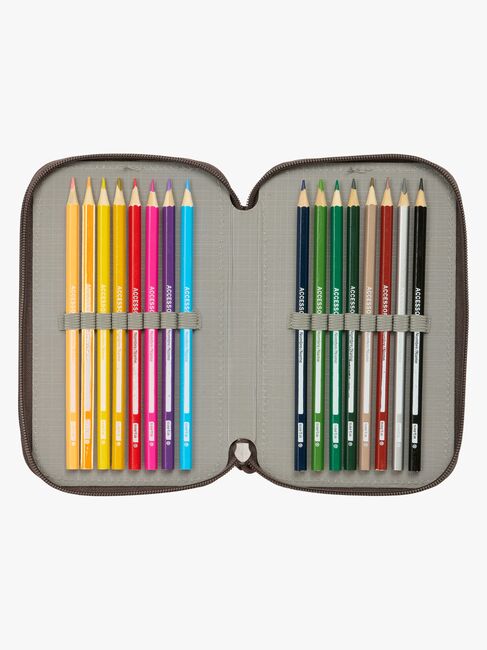 Jurassic World  Fyllt Trippelpennfodral 37 Delar, Brun