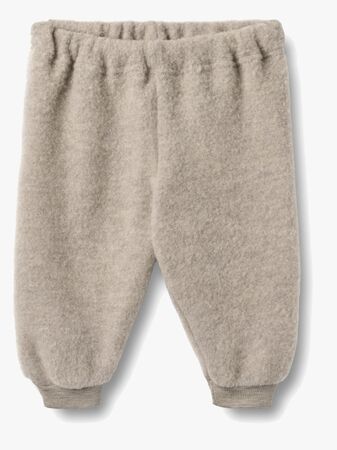 Wheat Kinnie Ullfleecebyxa Merinoull, Khaki Melange