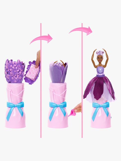 Barbie Petal Pop Flower Surprise Docka Prästkrage, Lila