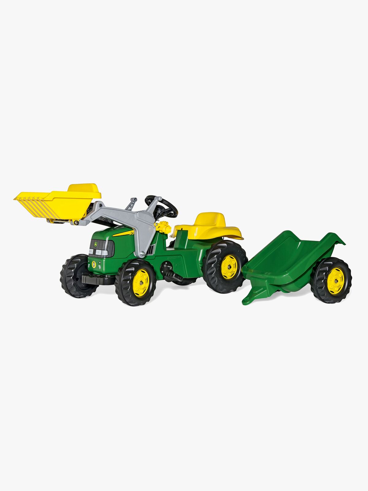 Rolly Toys Tramptraktor med Lastare och Släp John Deere