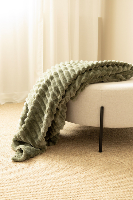 KMCarpets Stripe Pläd 130x170, Grön
