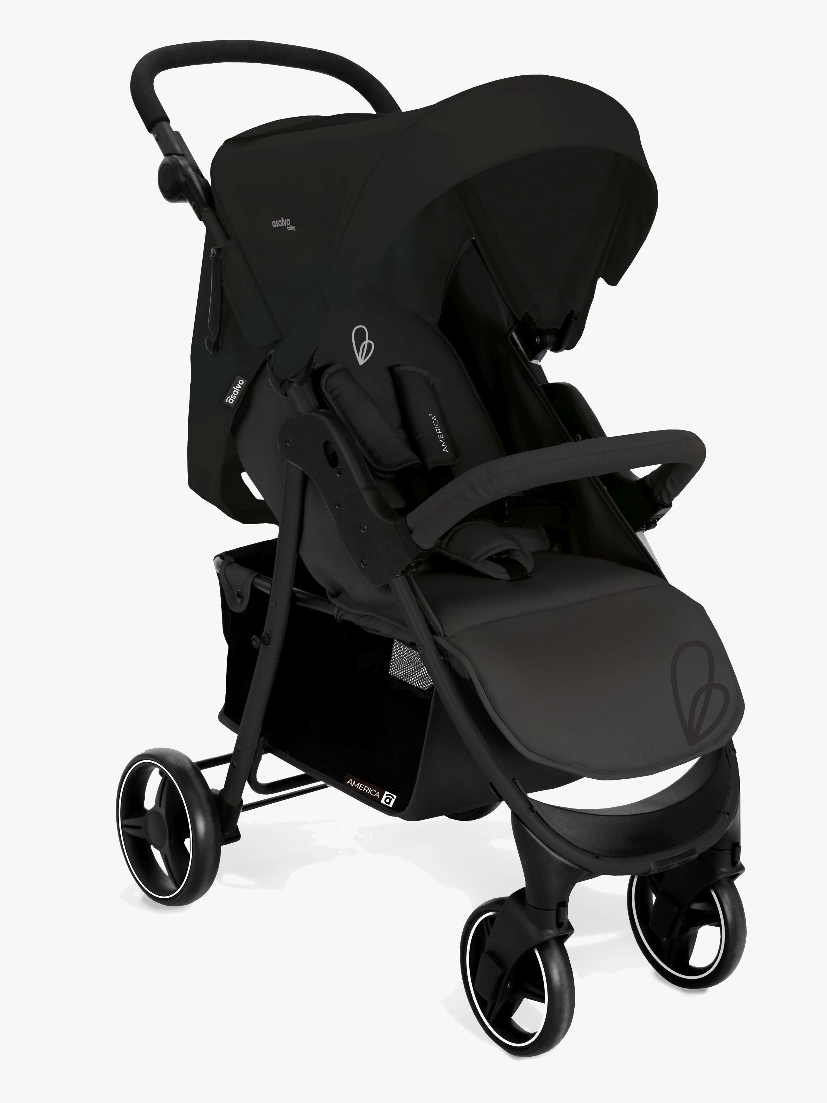 Asalvo America 3 Sulky, Black