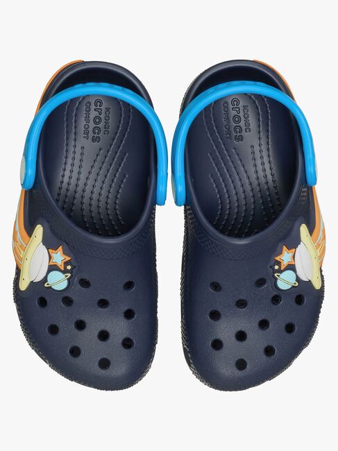 Crocs Classic UFO Lights Kids Tofflor, Navy