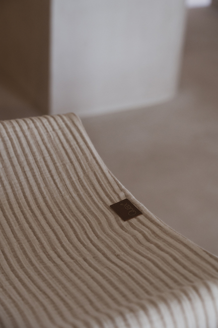 Quax Stripes Skötbäddsöverdrag, Broken White