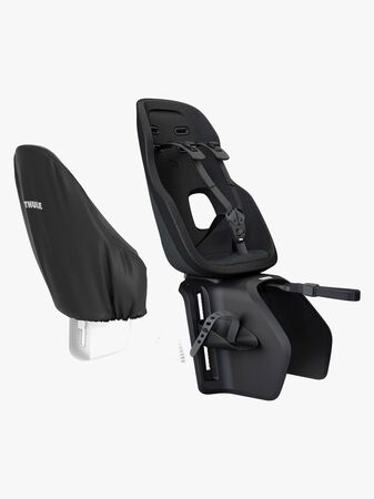 Thule Yepp Nexxt 2 Maxi Rack Mount Cykelsits inkl. Regnskydd, Midnight Black