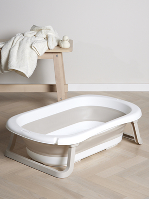 Beemoo CARE Assist Sammenleggbar Badebalje, White/Beige