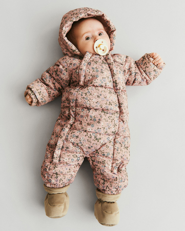 Wheat Edem Babyoverall, Rose Powder Flowers