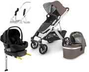 UPPAbaby VISTA V2 Duovagn inkl. Beemoo Route Babyskydd & Bas, Theo/Black Stone