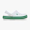 Crocs Crocband Kids Tofflor, White/Green Ivy