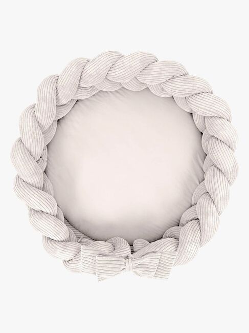 MeowBaby Aesthetic Babynest med Flätat Skydd & Lekmatta, Ecru