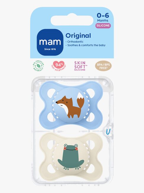 MAM Orginal Silikon Napp 0-6m, Blå