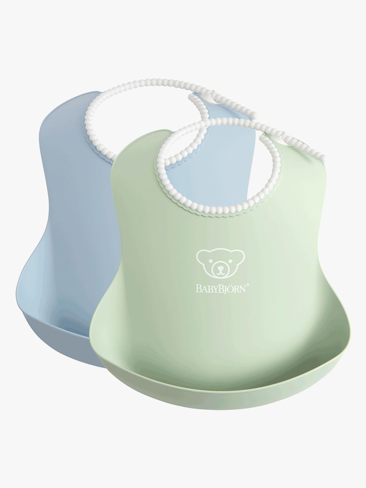 Babybjörn Haklapp 2-pack, Blekgrön/Blekblå