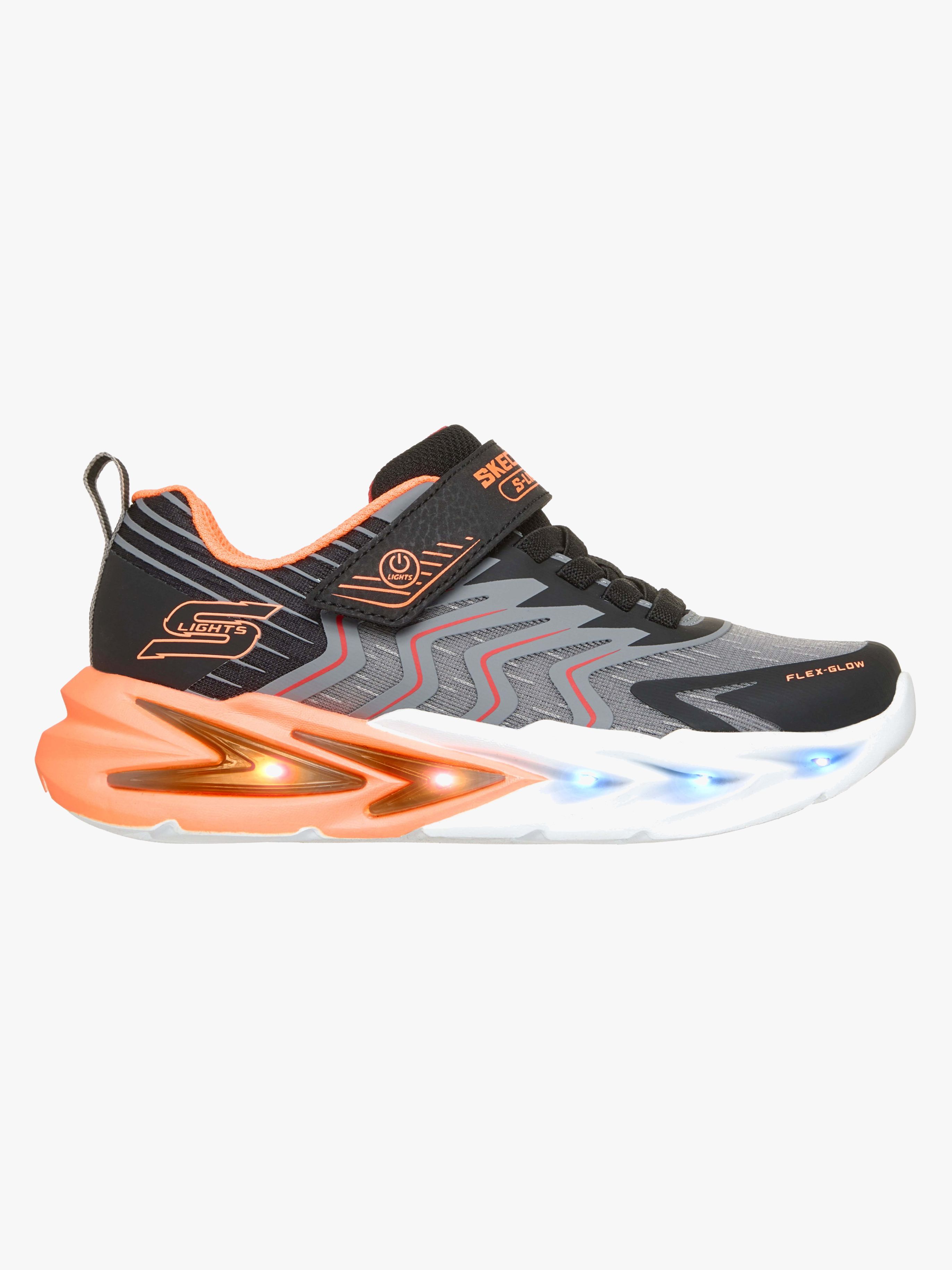 Skechers Flex Glow Ultra Prism-Pacer Blinkande Sneakers, Svart, 35