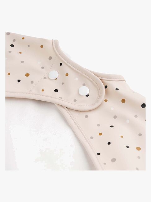 Done By Deer Långärmad Haklapp Med Ficka Happy Dots, Powder