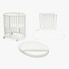 Stokke Sleepi Mini V3 Spjälsäng, Vit inkl. Stokke Sleepi Mini Madrass V3 77x59, Vit och Sängförlängning
