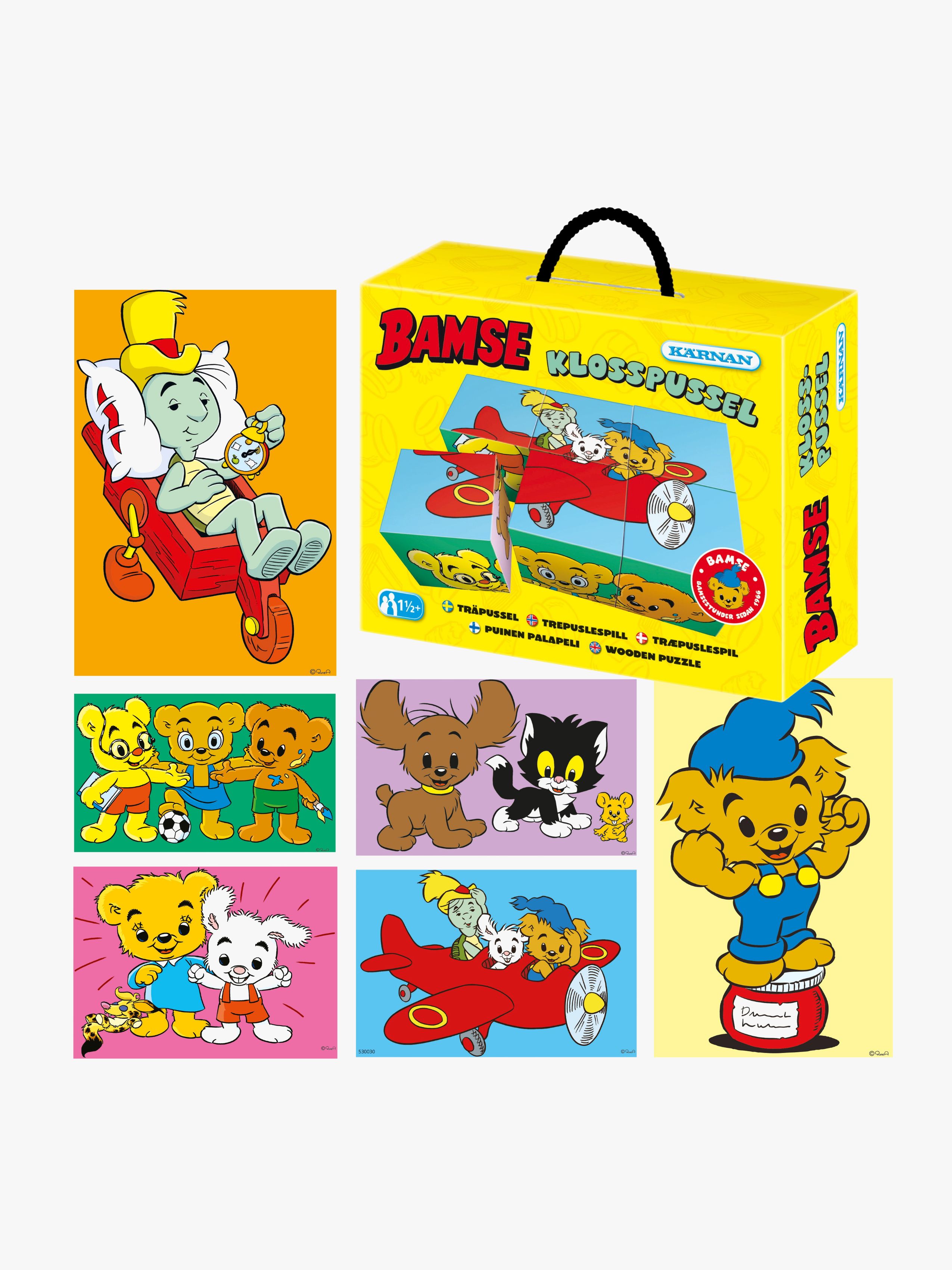 Egmont Kärnan Bamse Klosspussel i Trä 30 Bitar