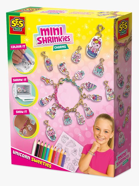 SES Creative Mini Shrinkies Pysselset Berlocker Enhörningar