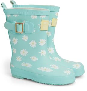 Petite Chérie Atelier Stella Rain Boots, Flower Turquoise, Size 23