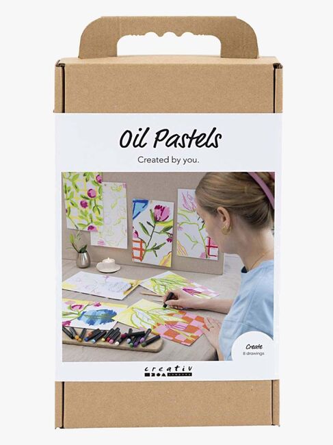 Creativ Company Pysselset Oljepastell Blommor