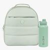 Heys The Puffer Ryggsäck 13L & Stål Vattenflaska 946ml, Sage Green