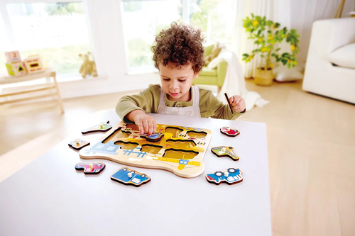 Hape Knoppussel Byggfordon 10 Bitar