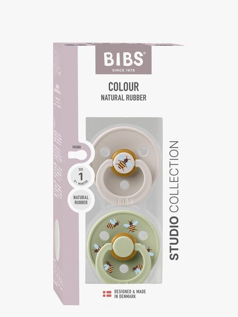 BIBS Studio Colour Bumblebee Napp 2-Pack Latex Stl 1, Mushroom