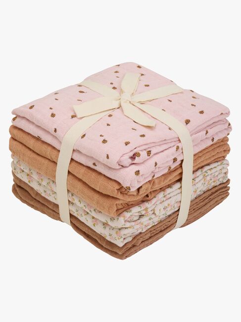 Pippi Muslinfilt 8-Pack, Sepia Rose