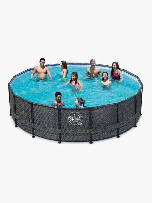 Swing Pools Elite Poolset 488x122 cm, Svart