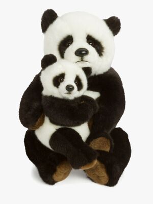 WWF Gosedjur Panda Mamma med Unge 28 cm