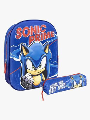 Sonic Prime 3D Ryggsäck & Pennfodral, Blå