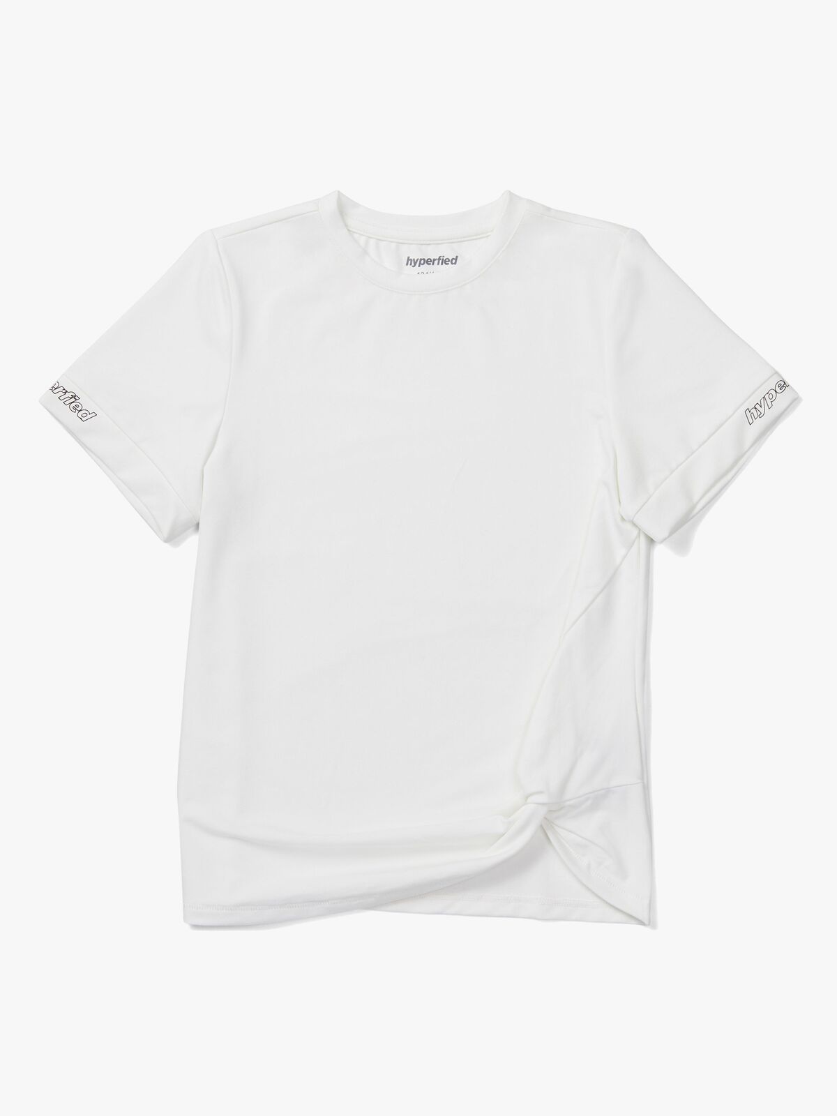Hyperfied Jersey Knot Logo Top, Snow White