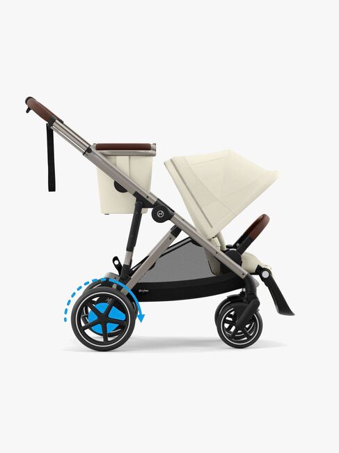 Cybex e-Gazelle S Tvillingvagn, Seashelle Beige/Taupe