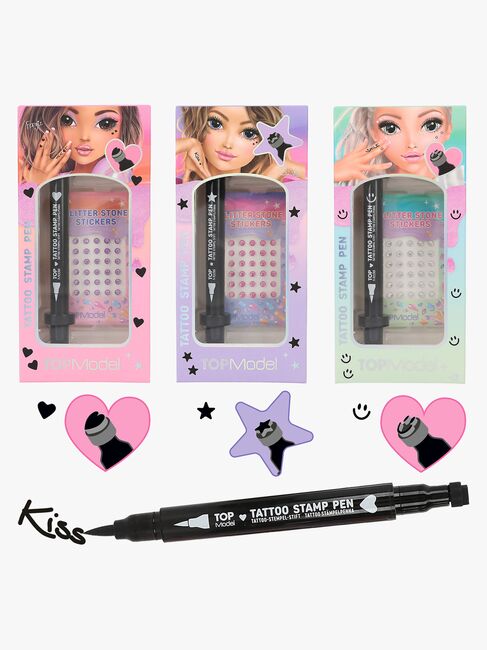 TOPModel Tatueringspenna med Stämpel & Glitterstnar