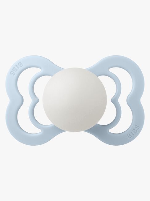 BIBS Supreme Napp Silikon Stl 2, Baby Blue Glow