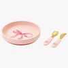 Elodie Tallrik Set Silikon, Rosy Bow