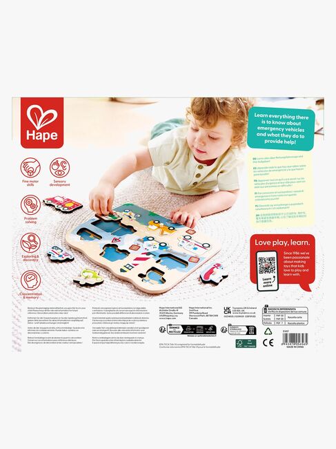 Hape Knoppussel Utryckningsfordon 10 Bitar